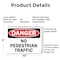 Signmission No Pedestrian Traffic Danger Sign, Plastic, 10in W x 7in L, 2PK OS-2PACK-DS-P-710-L-19443 - alternate 4